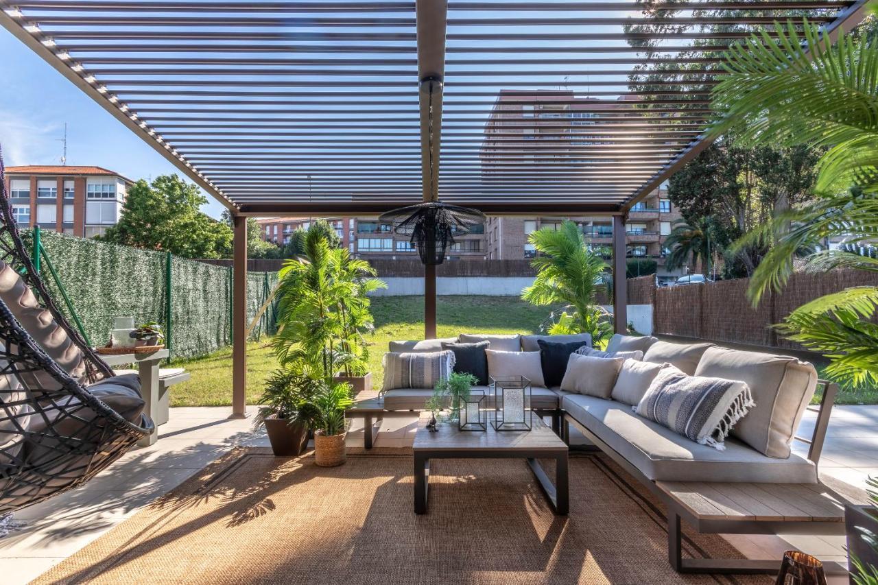 Akomodat En Precioso Y Moderno Con Jardin Y Parking Getxo Buitenkant foto