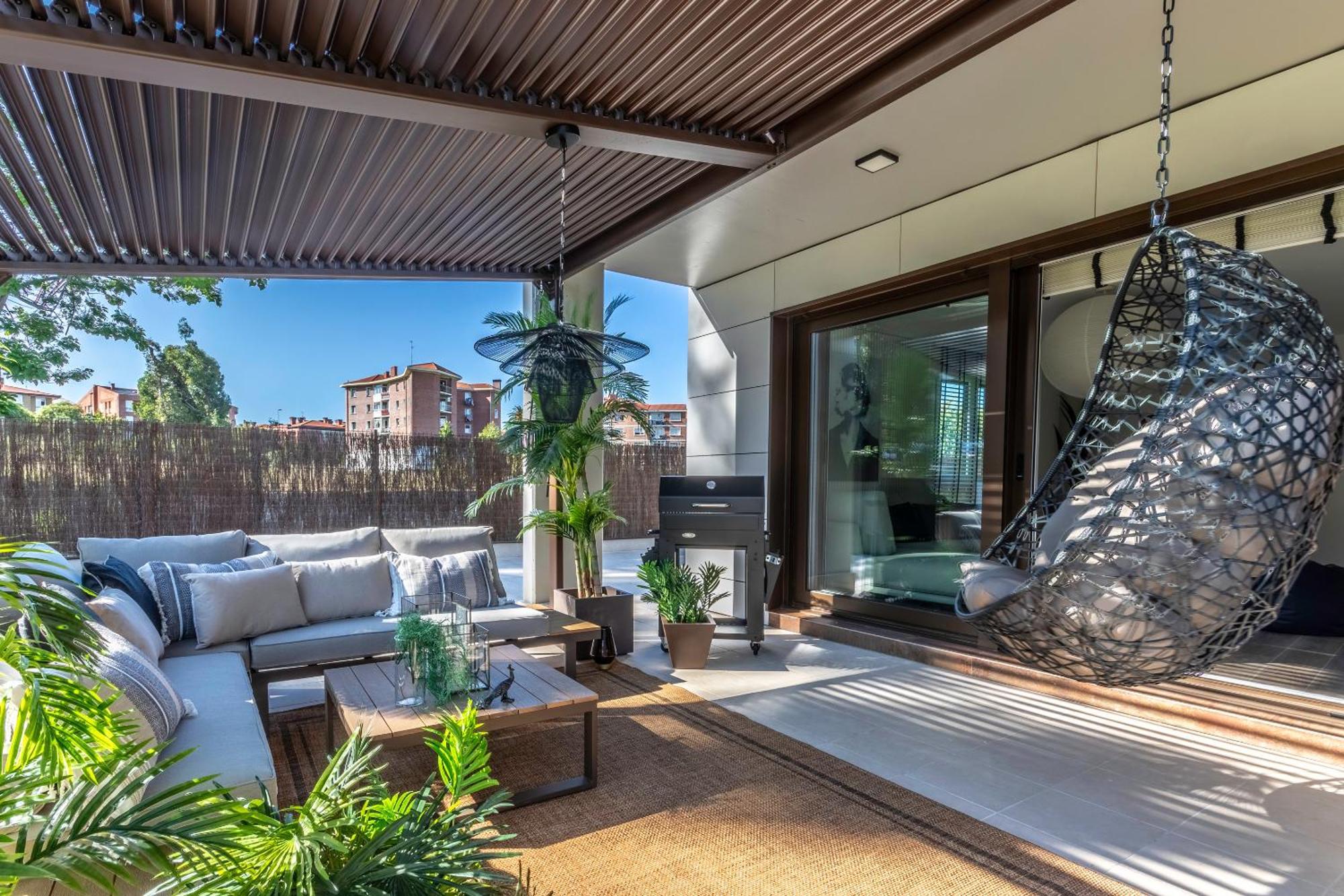 Akomodat En Precioso Y Moderno Con Jardin Y Parking Getxo Buitenkant foto